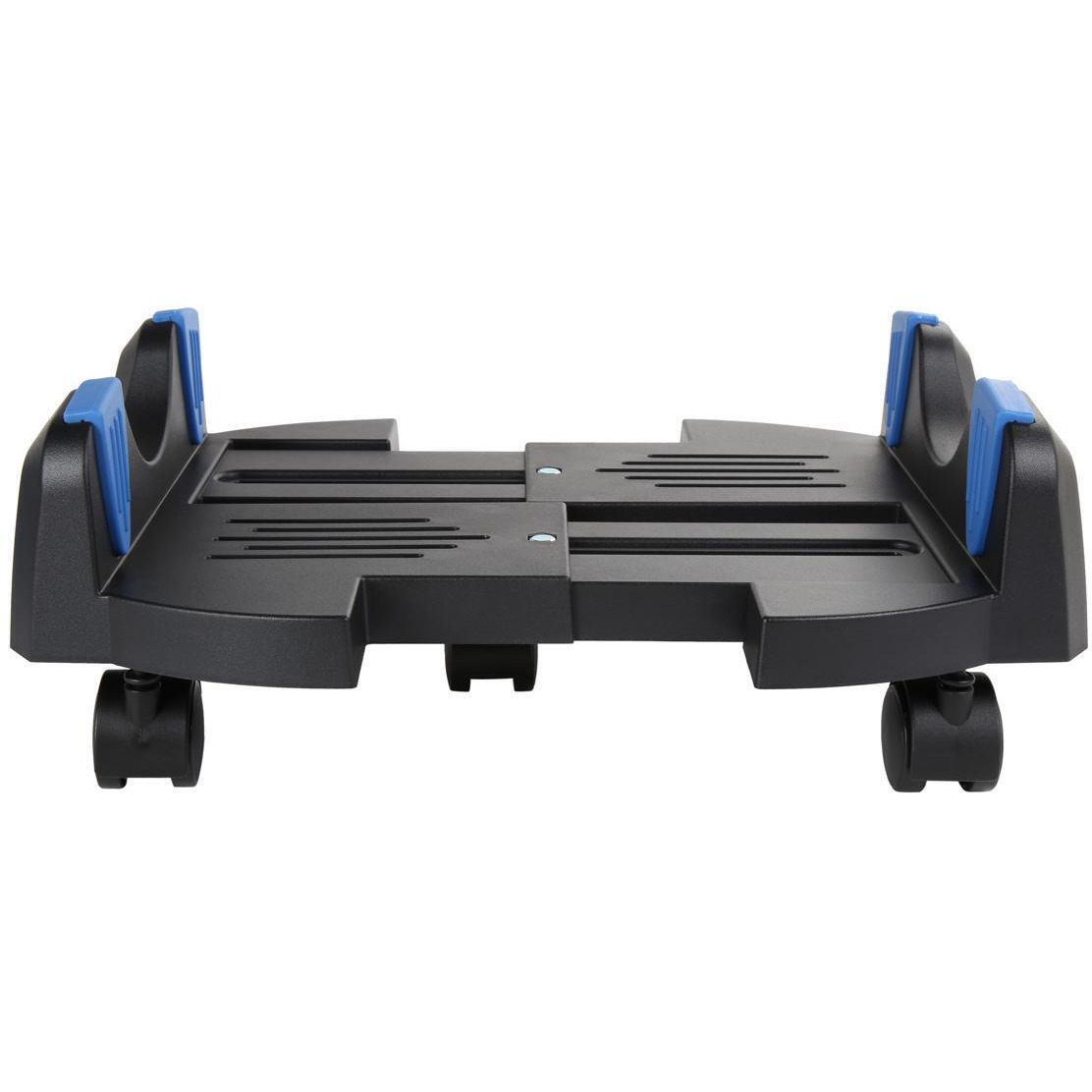 CS-8AKL Jumbo Design Plastic CPU Stand for ATX Case, Adjustable Width from 7 to 12 (17.5cm to 30.5cm), with Caster Wheels, Suitable for Gaming Case, Black Color