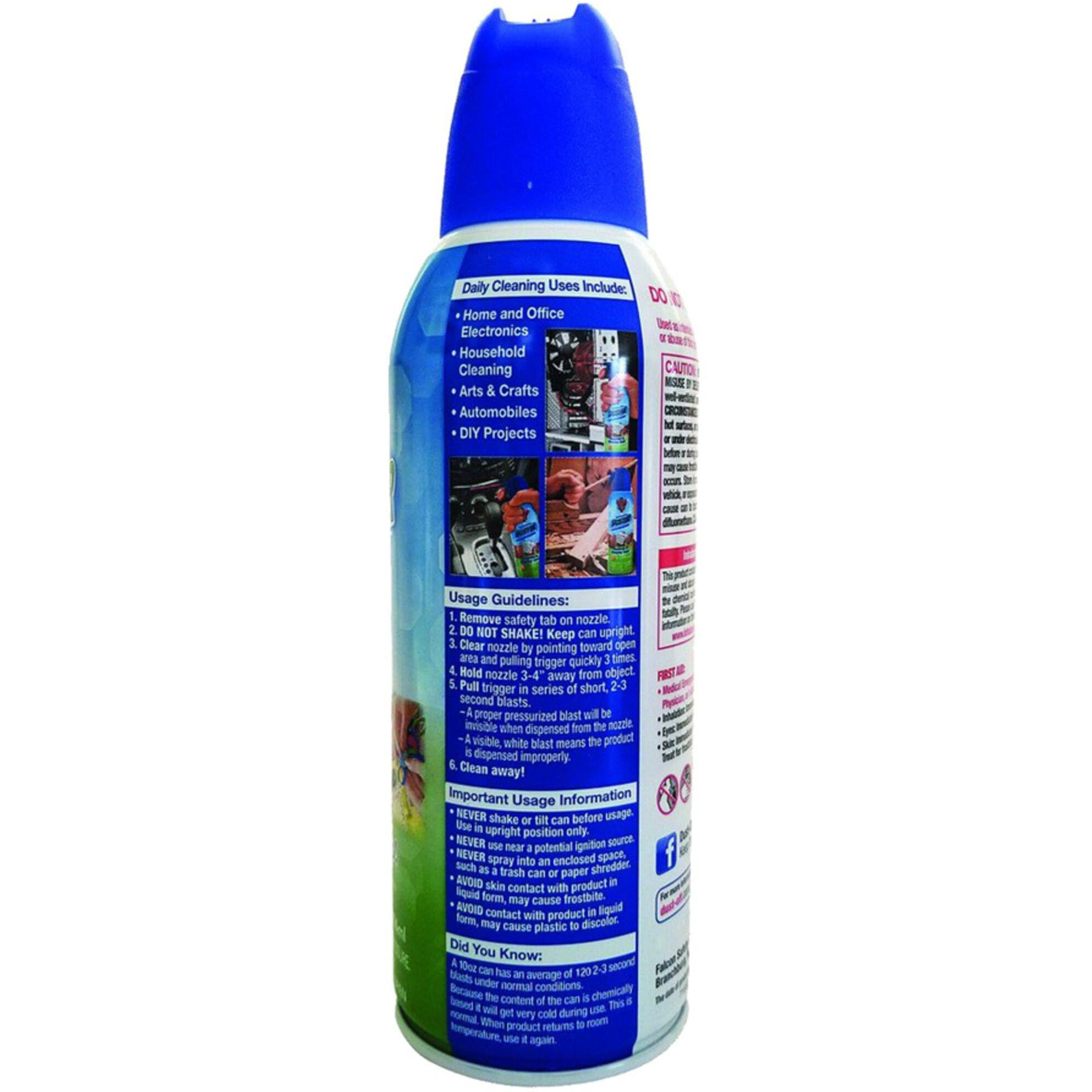 DUST-OFF(R) Compressed Gas Duster, 2 pk, 8.50 Inch x 5.00 Inch x 2.60 Inch, Clear