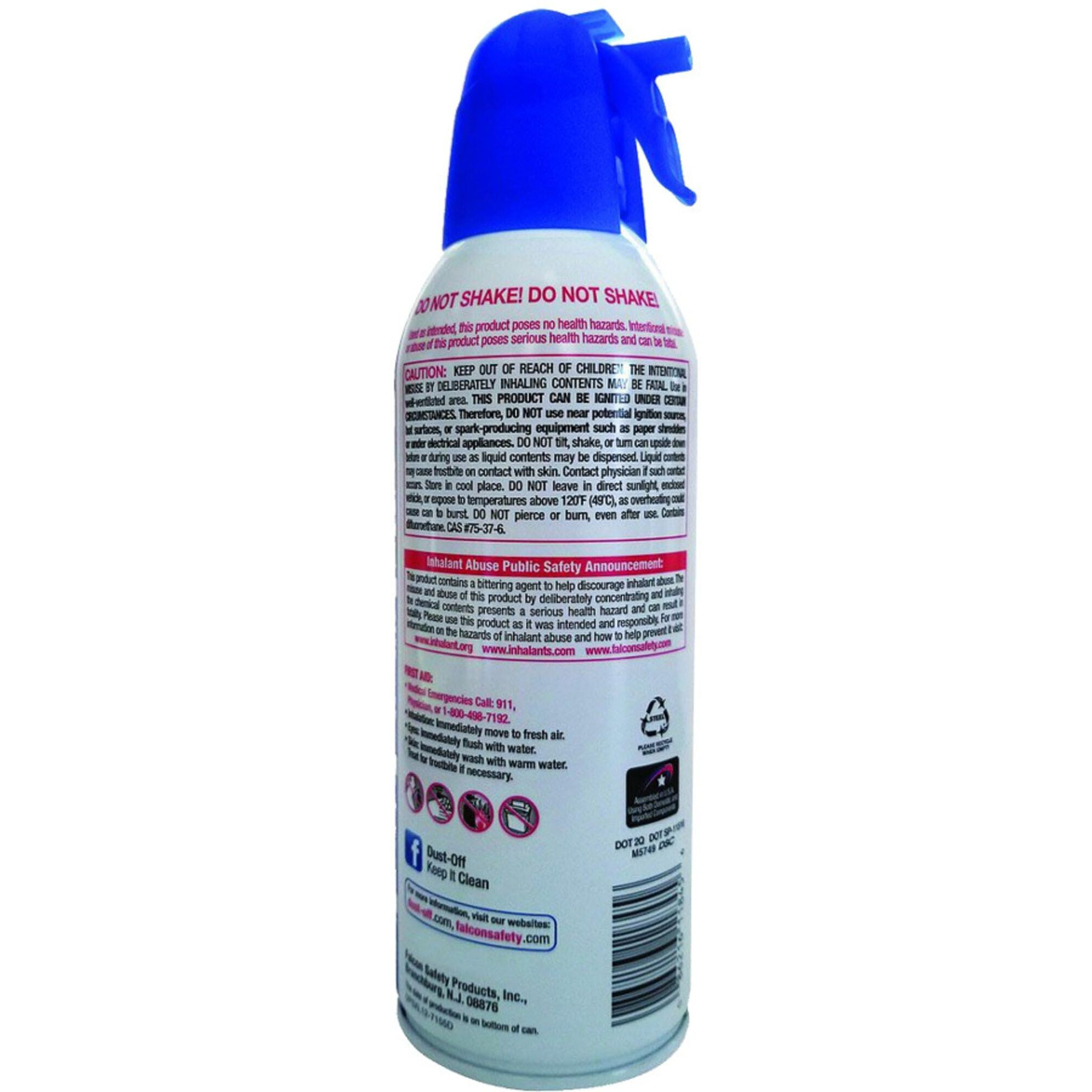 DUST-OFF(R) Compressed Gas Duster, 2 pk, 8.50 Inch x 5.00 Inch x 2.60 Inch, Clear