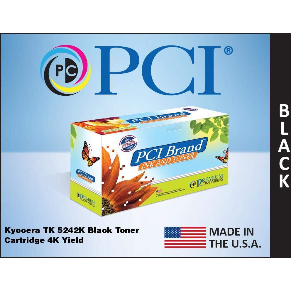 PCI Brand Kyocera TK-5242K-PCI New Compatible Replacement For Kyocera TK-5242K Black Toner Cartridge 4000 Page Yield