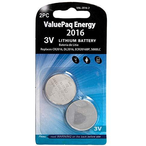 Dantona VAL-2016-2 ValuePaq Energy 2016 Lithium Coin Cell Batteries, 2 pk