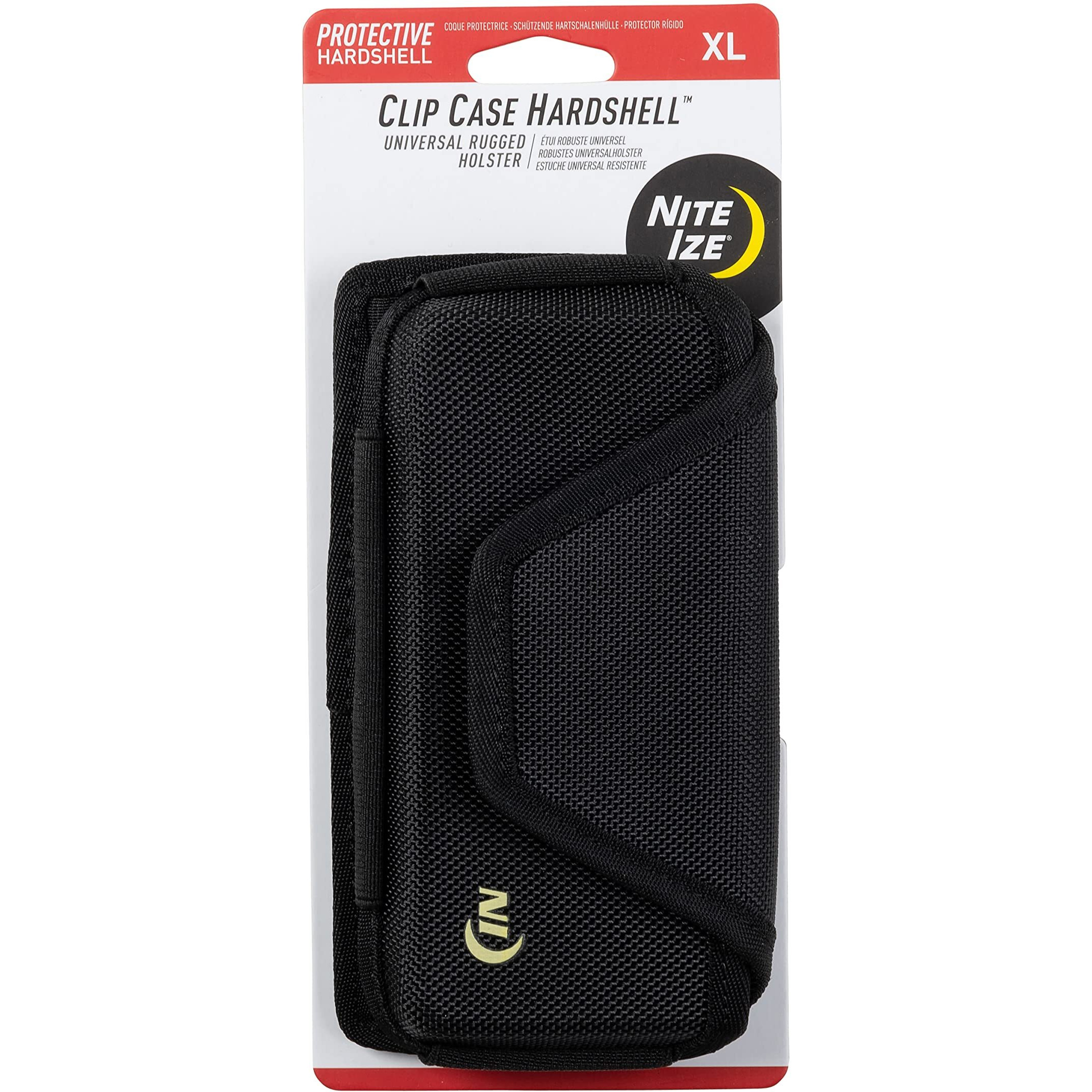 2023 NITE IZE Clip Case Hardshell Horizontal Universal Rugged Holster, XL, Black, MAP 17.99