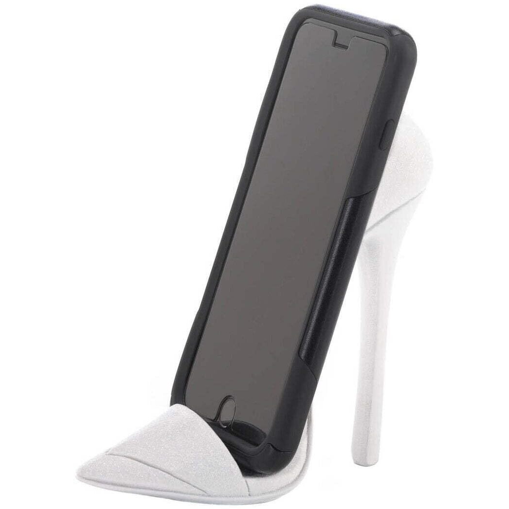 DAZZLING WHITE SHOE PHONE HOLDER