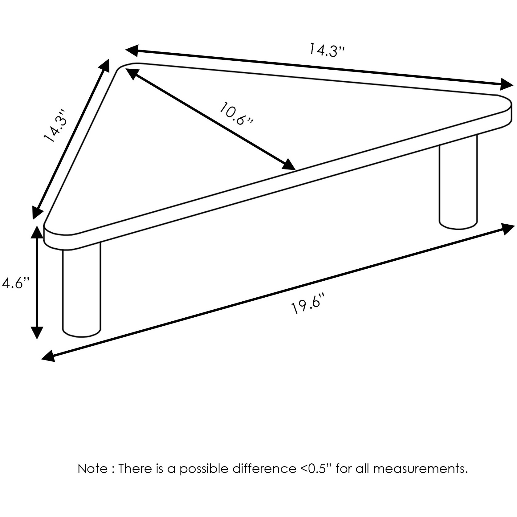 Furinno Turn-N-Tube Corner Monitor Riser Stand, Espresso/Black