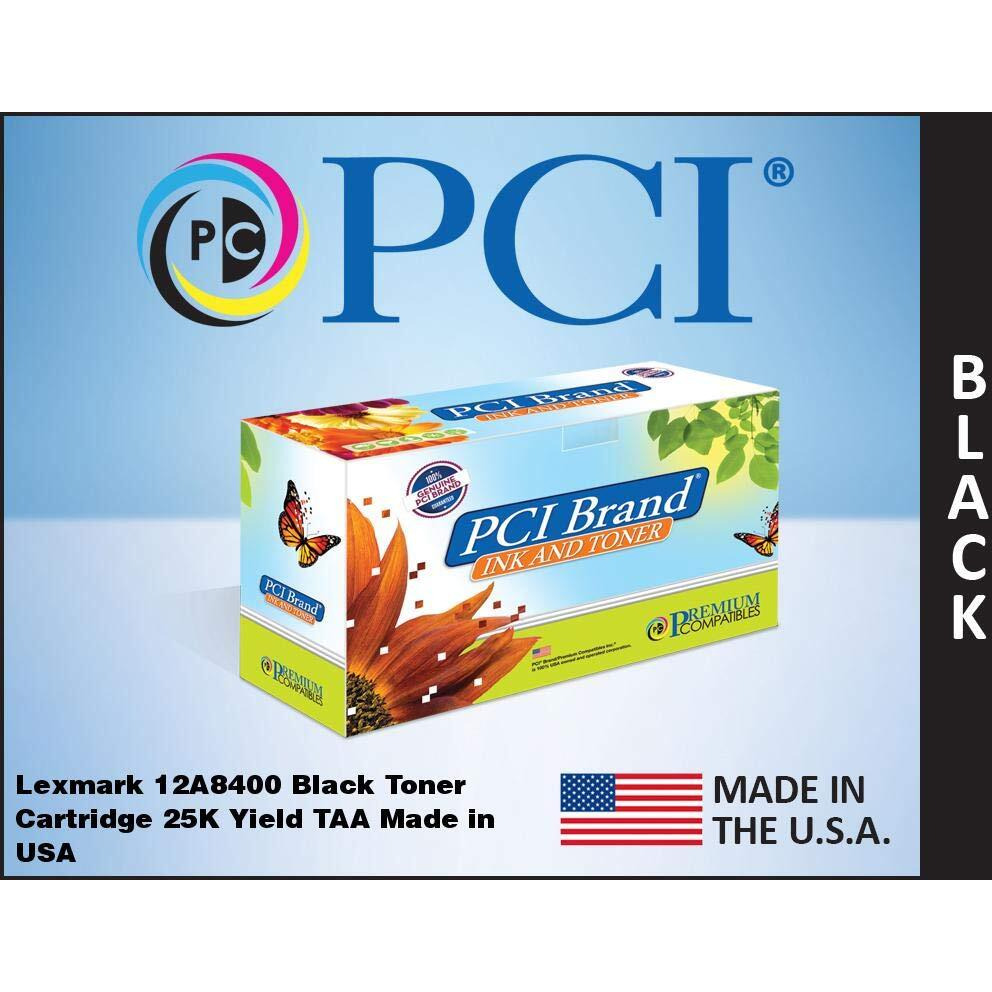PCI Brand Lexmark 12A8400-PCI ECO-Friendly Sustainable Remanufactured Lexmark 12A8400 Black Toner Cartridge 2500 Page Yield