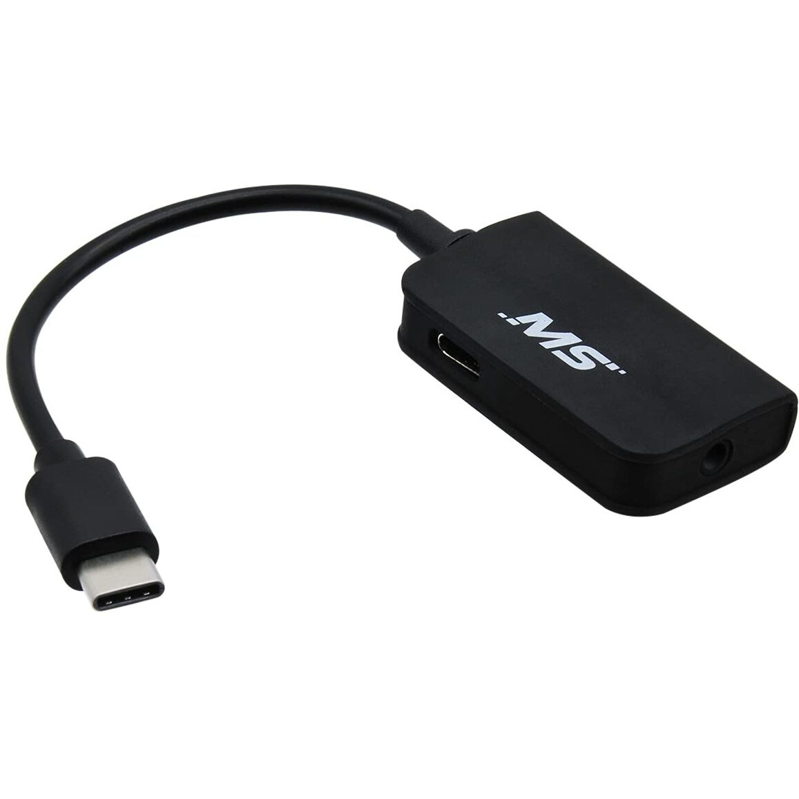 MobileSpec USB-C(R) Charger and Audio Adapter MBS05102 - Type C to 3.5mm Aux Audio Headphone Adapter Charger - Black