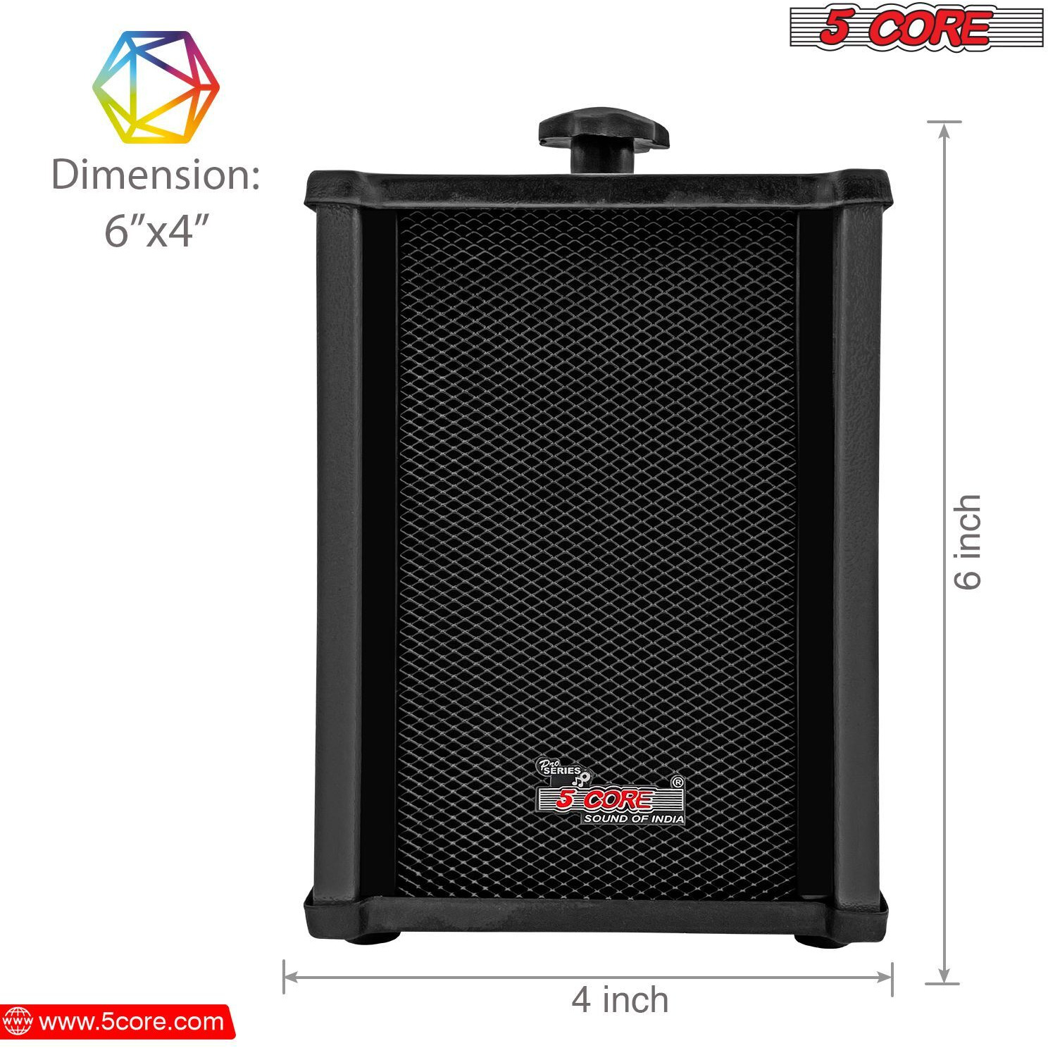 5 Core Outdoor Speakers Pair Stereo In Wall Speaker 100W Peak Passive Outside Surface Mount Wired Waterproof Patio House Garage Indoor Exterior Audio System Out Door Bocinas Para Casa - 10T G 2PCS