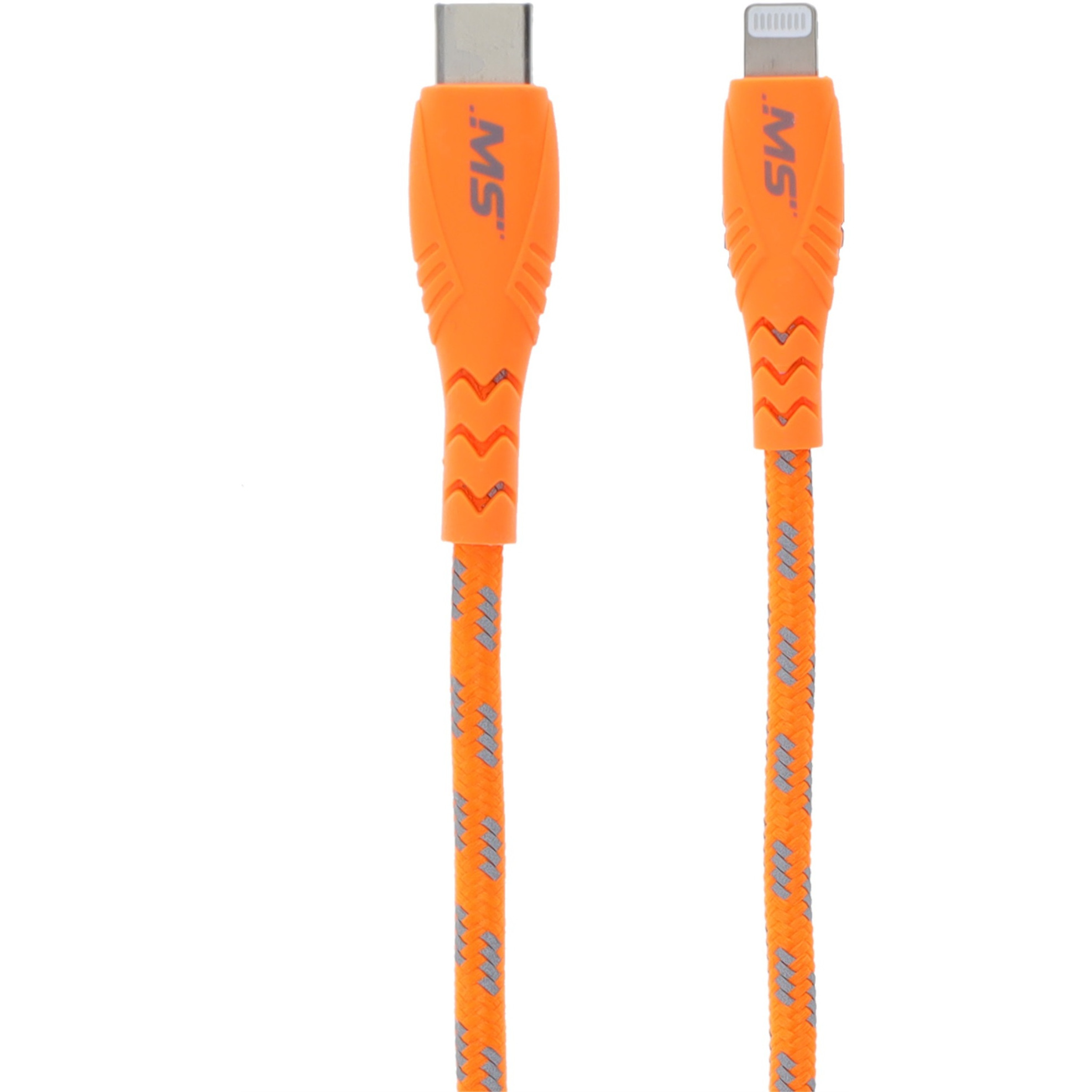 7' Hi Vis Lightning to C Cable Orange