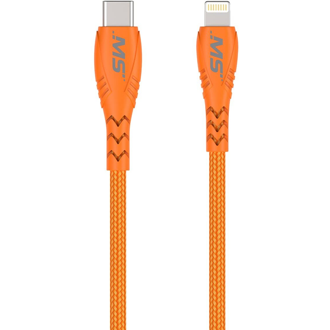 7' Hi Vis Lightning to C Cable Orange