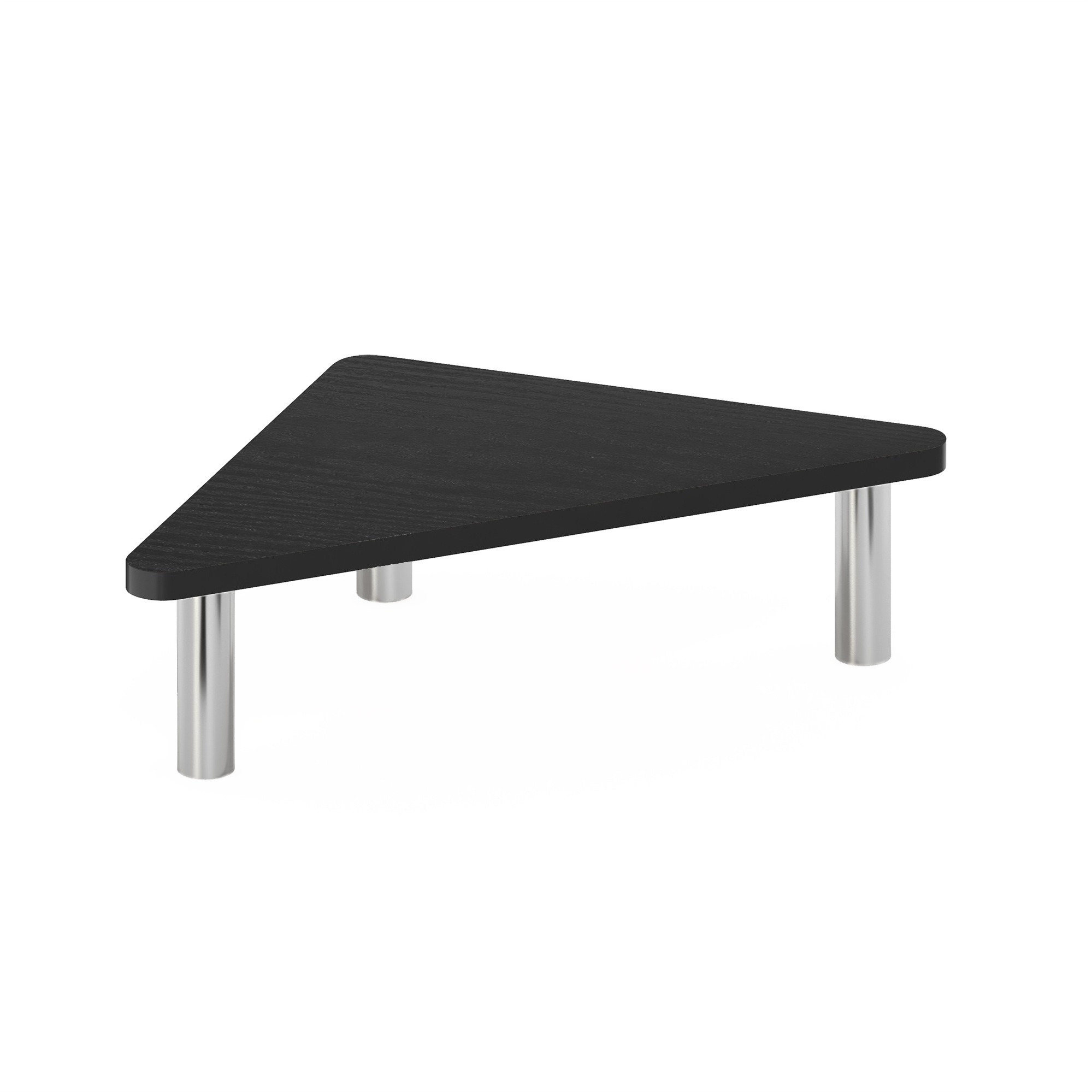 Furinno Turn-N-Tube Corner Monitor Riser Stand, Americano, Stainless Steel Tubes