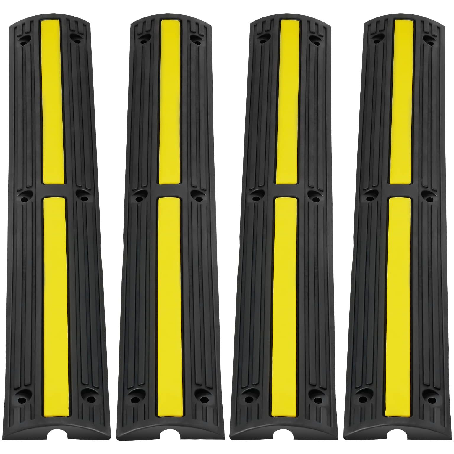 VEVOR 4 PCs 39'' Cable Protector Ramp 18000 lbs Speed Bump Floor Cable Protector