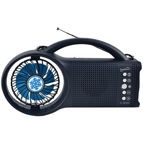 Supersonic Solar Power Bluetooth Speaker with FM Radio / LED Torch Light / Fan