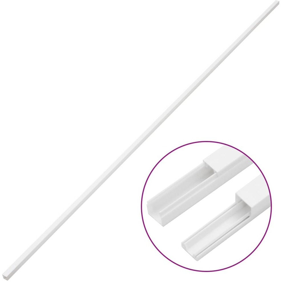 vidaXL Cable Trunking 1x0.6 32.8 PVC