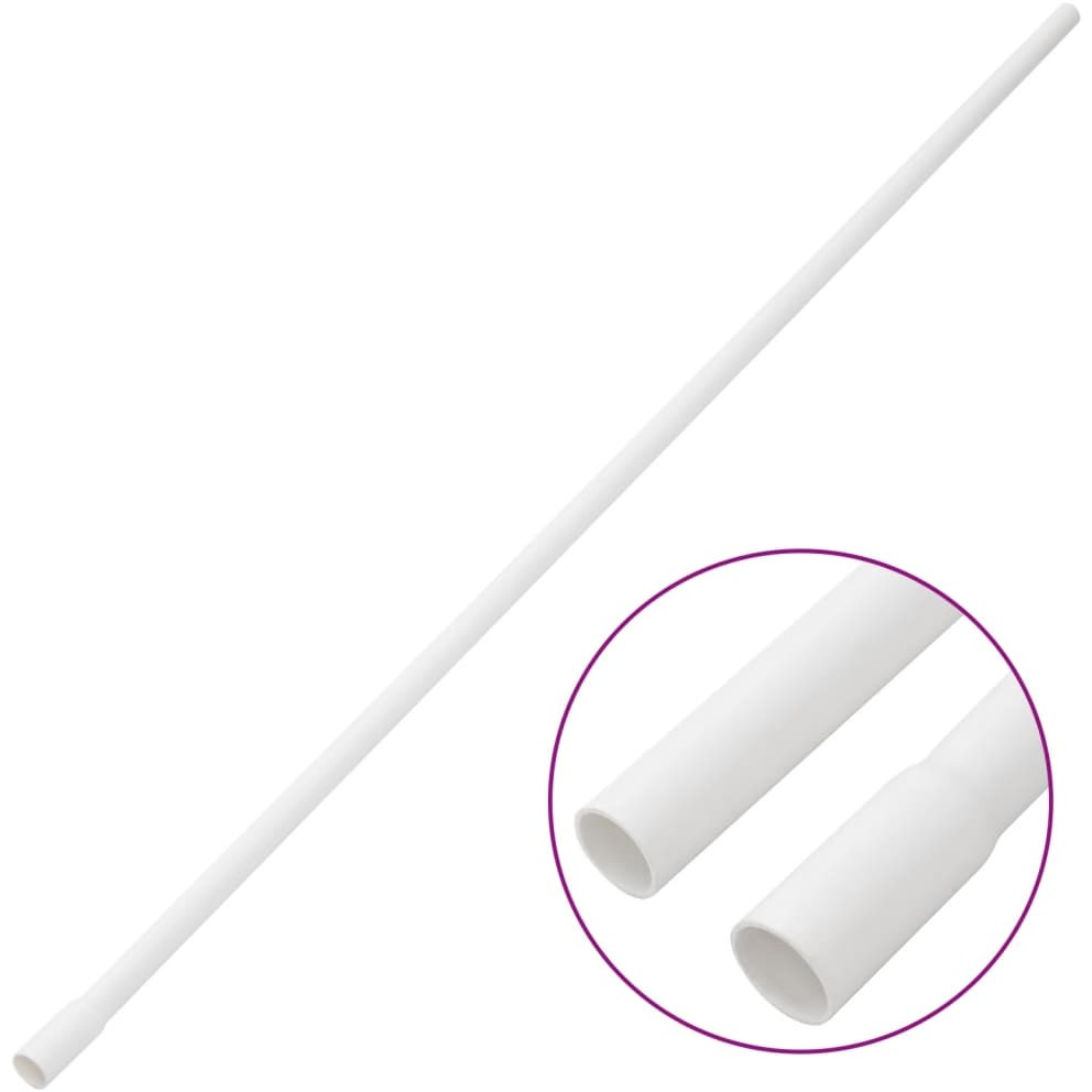vidaXL Cable Trunkings with Clips 0.63 98.4 PVC