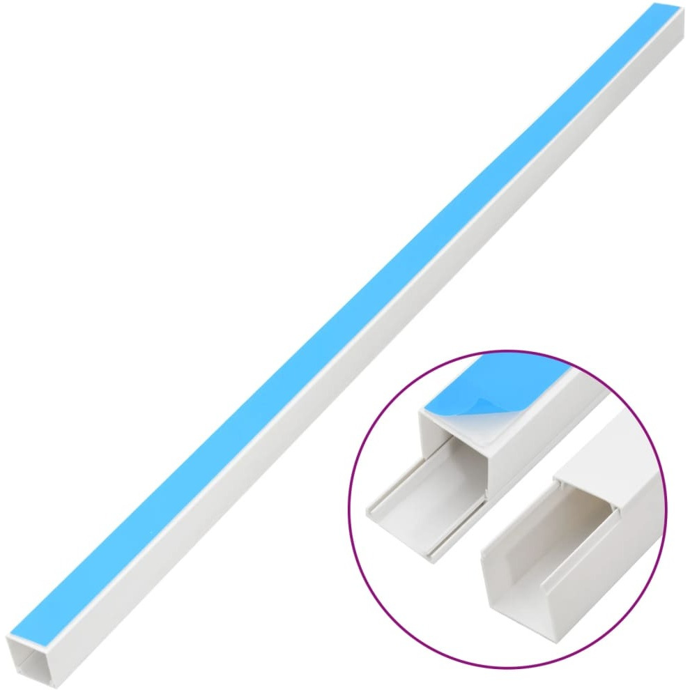 vidaXL Cable Trunking Self-Adhesive 1.2x0.8 98.4 PVC