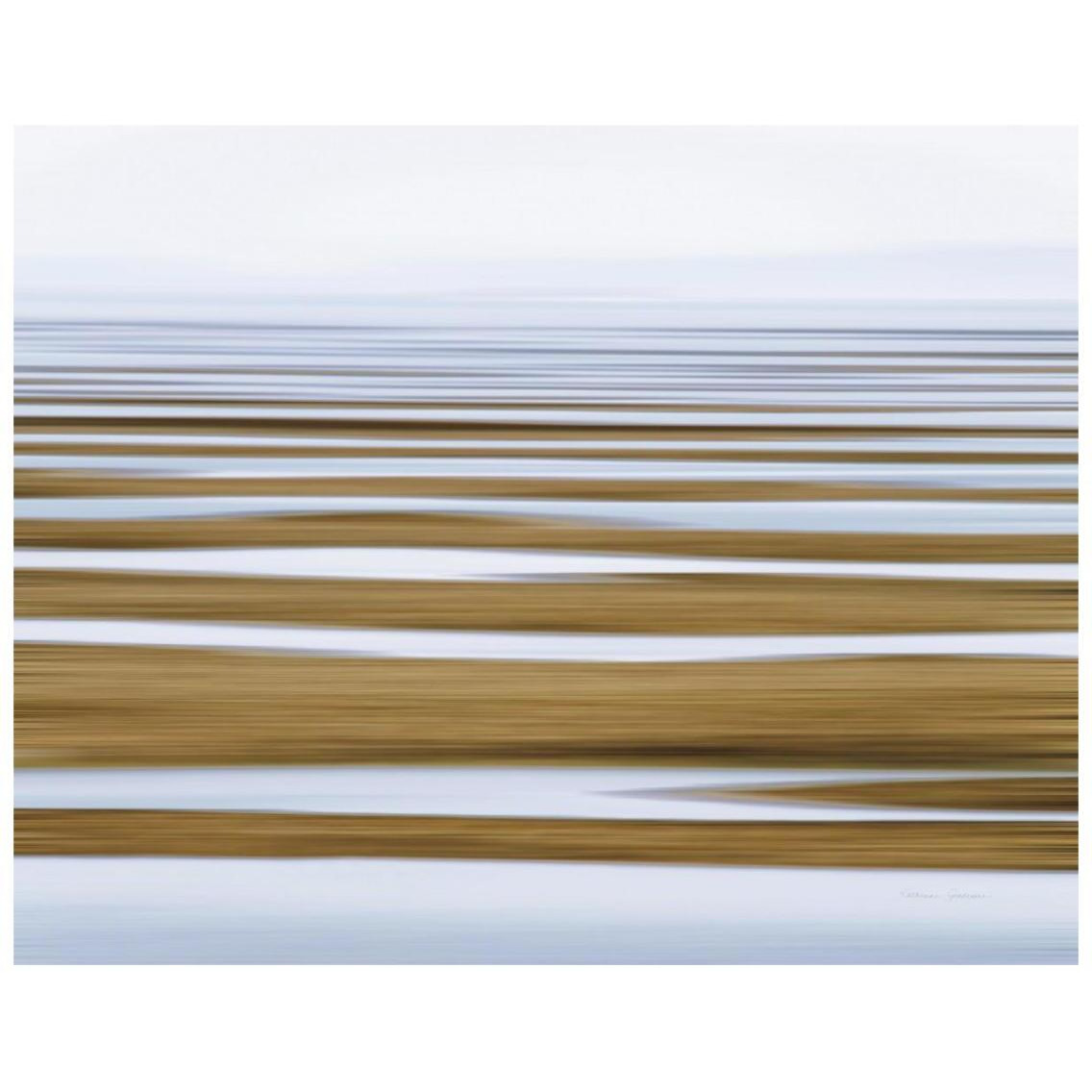 Sand Flats in Fog -Paper Art-26&quotx22"