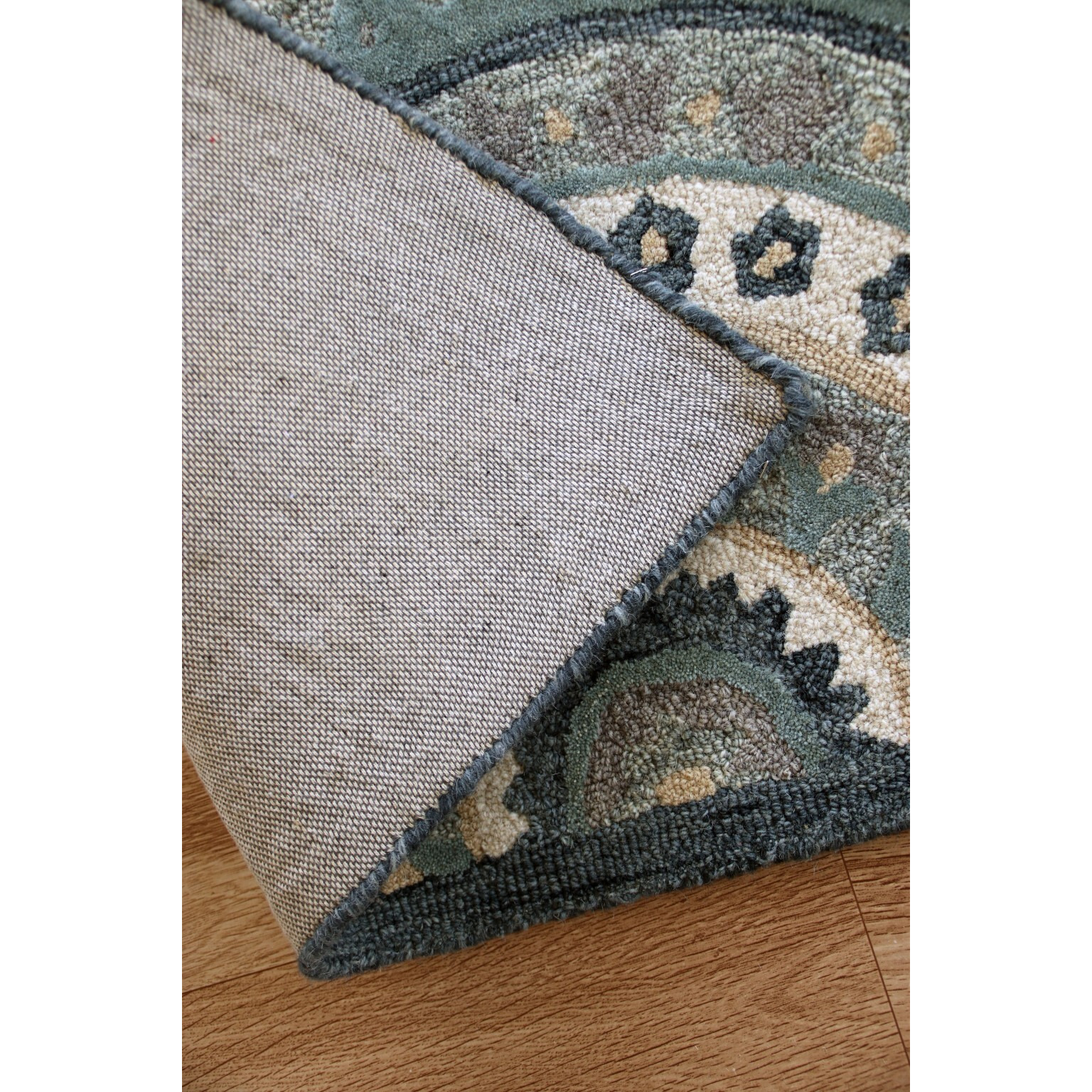 2 X 4 Gray Geometric Medallion Hearth Rug