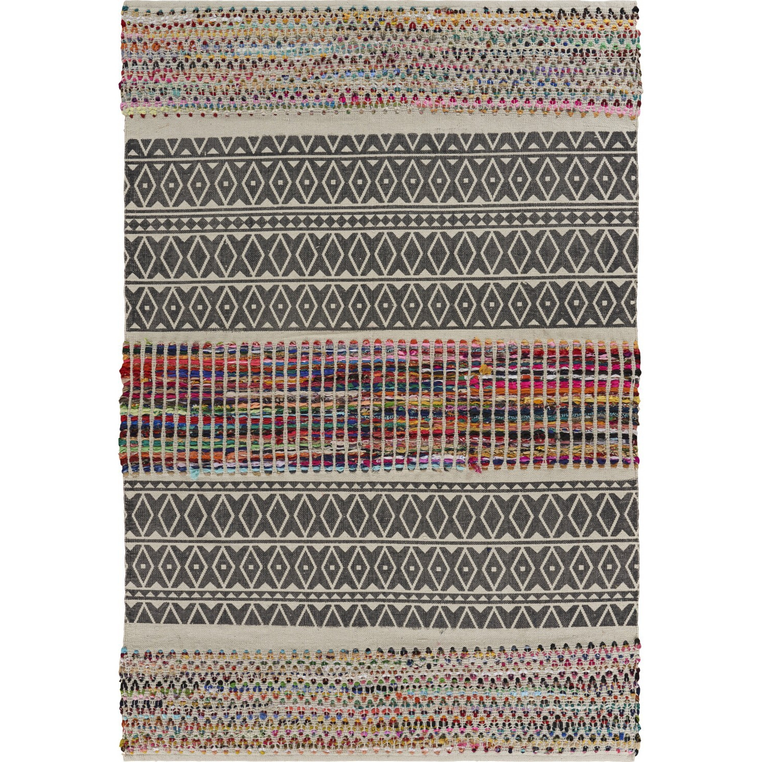 3 x 5 Colorful Traditional Chindi Area Rug