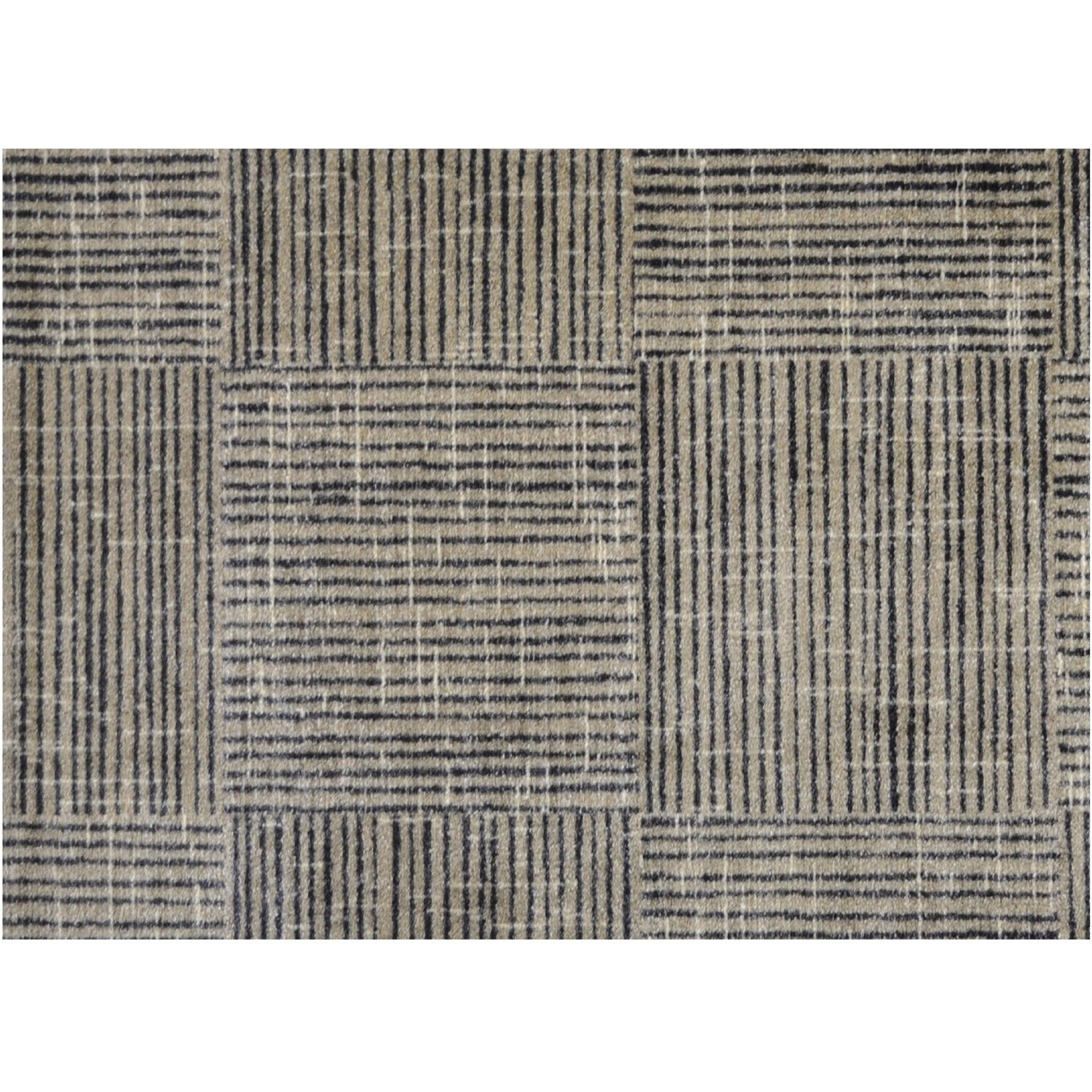 2' x 3' Modern Geo Lines in Squares Washable Floor Mat