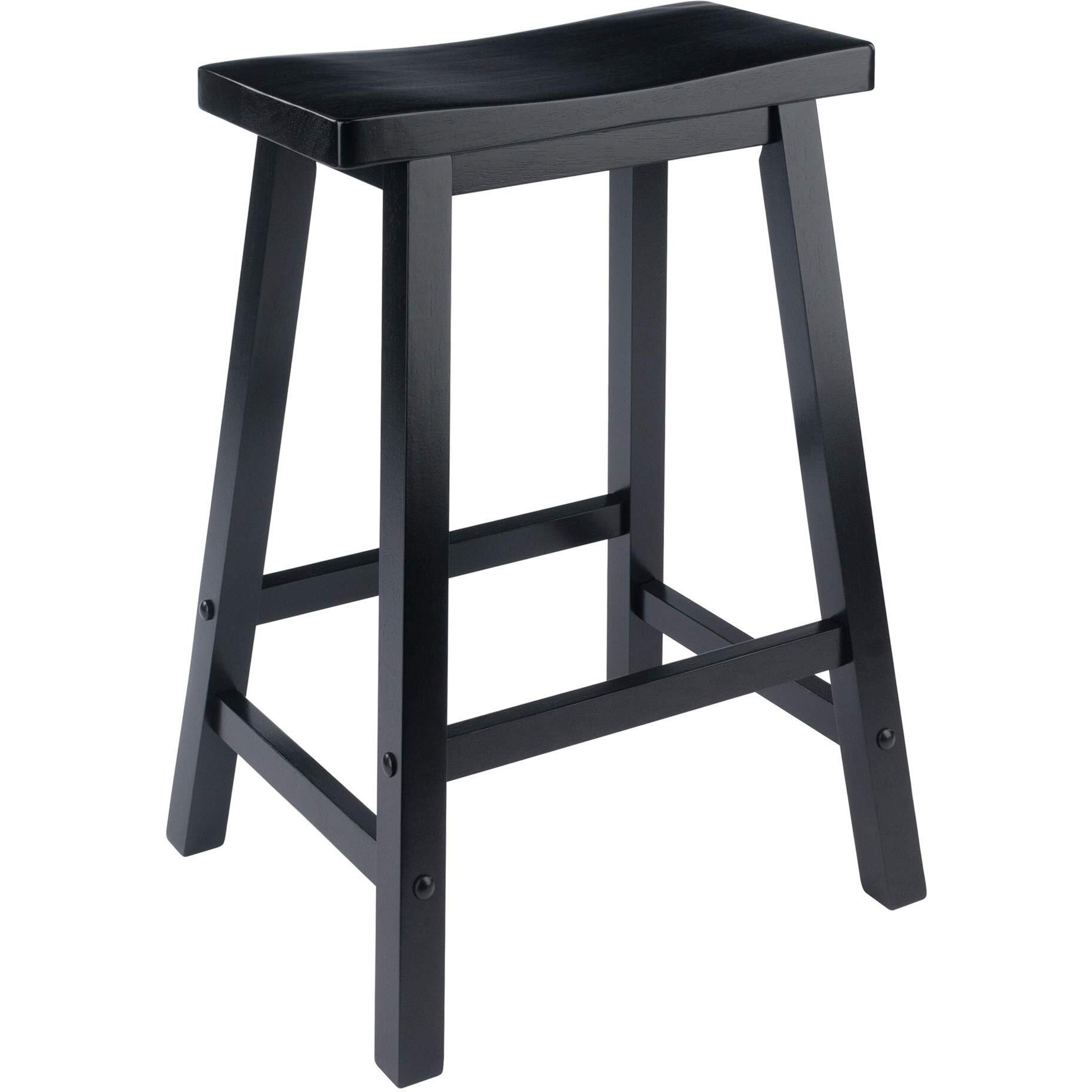 Satori Saddle Seat Counter Stool, Black