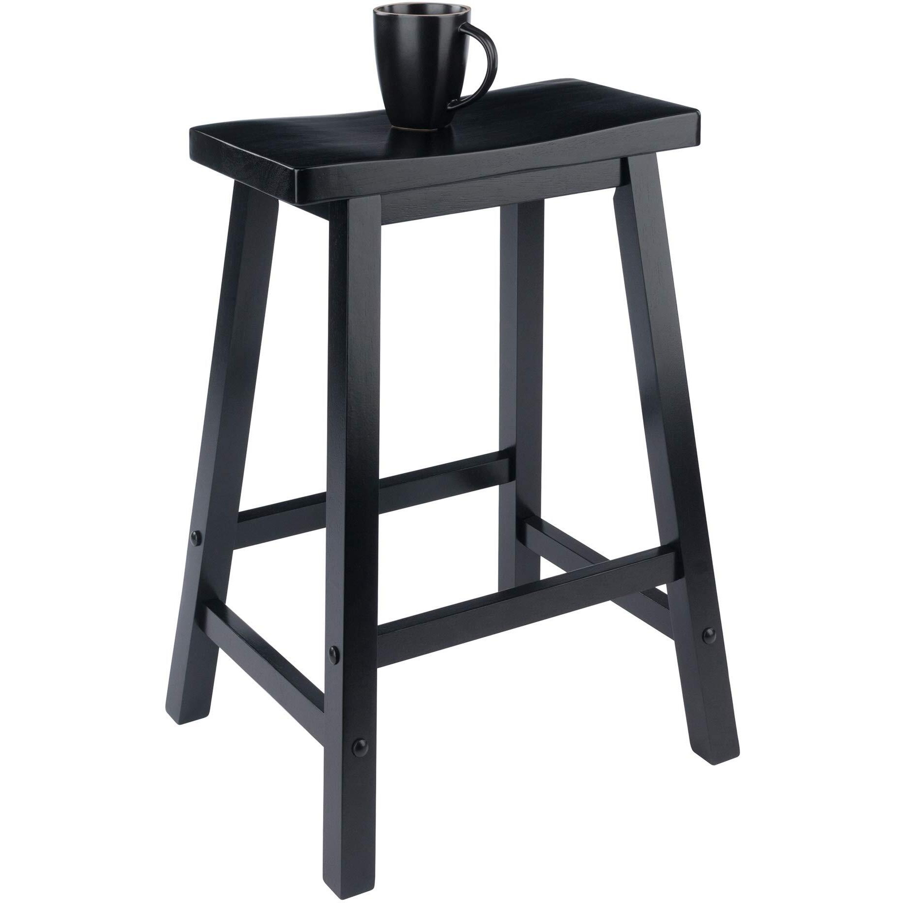 Satori Saddle Seat Counter Stool, Black