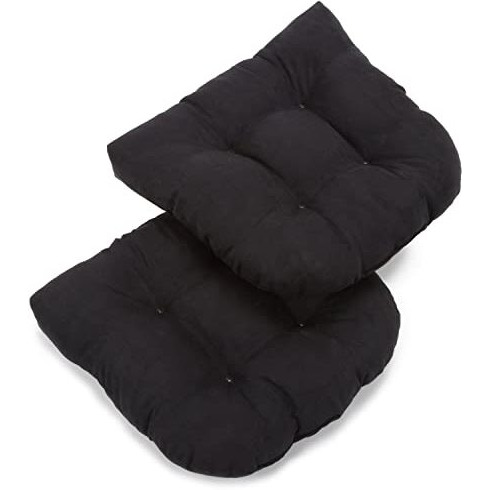 19-inch U-Shaped Micro Suede Tufted Dining Chair Cushion (Set of 2)