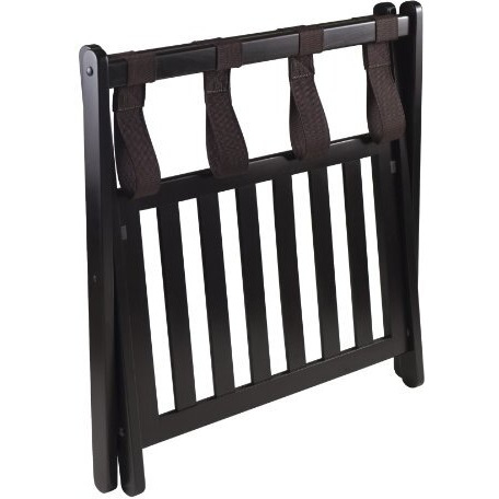 Reese Luggage Rack with Shelf, Espresso