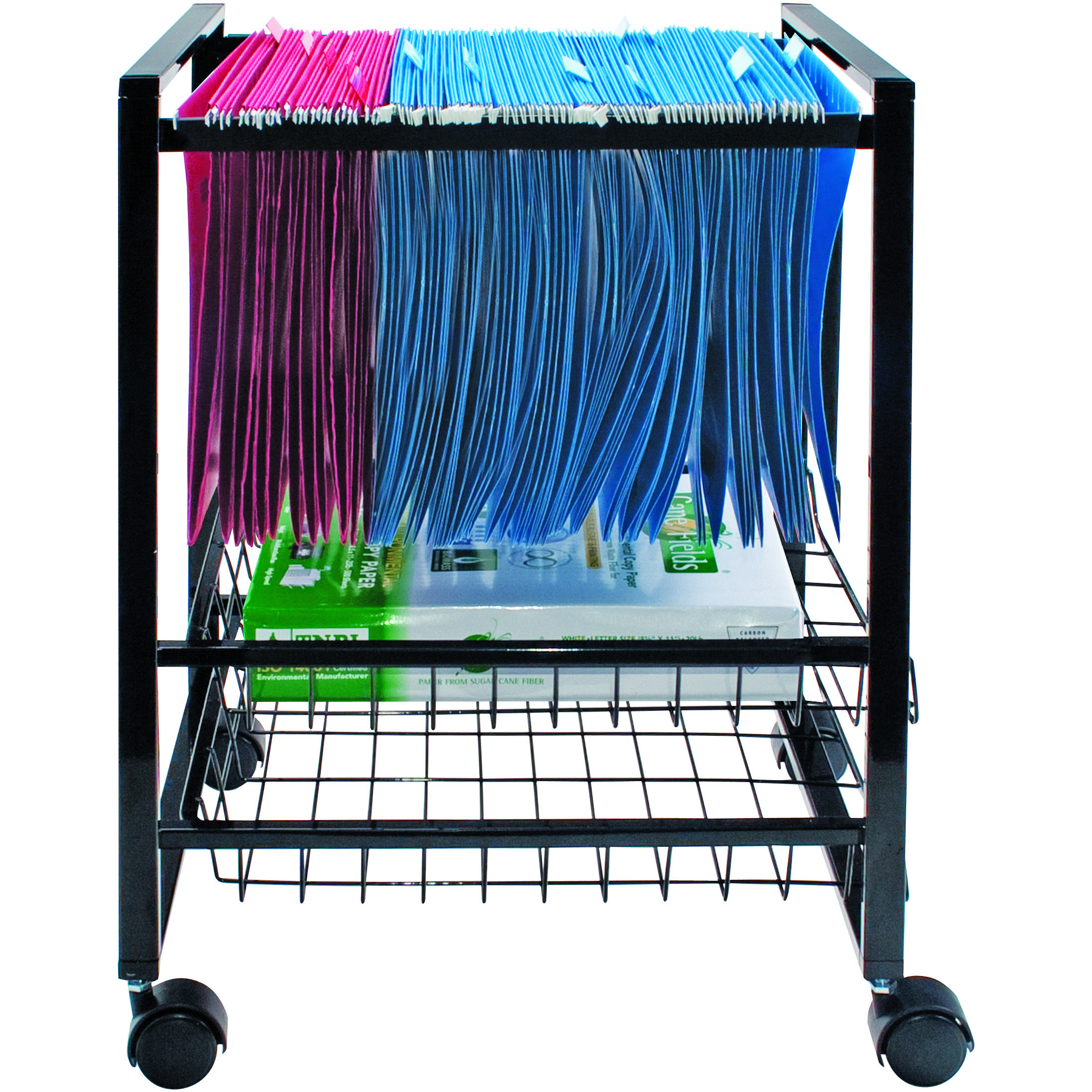 Mobile File Cart-Letter Size Suspension File, Black