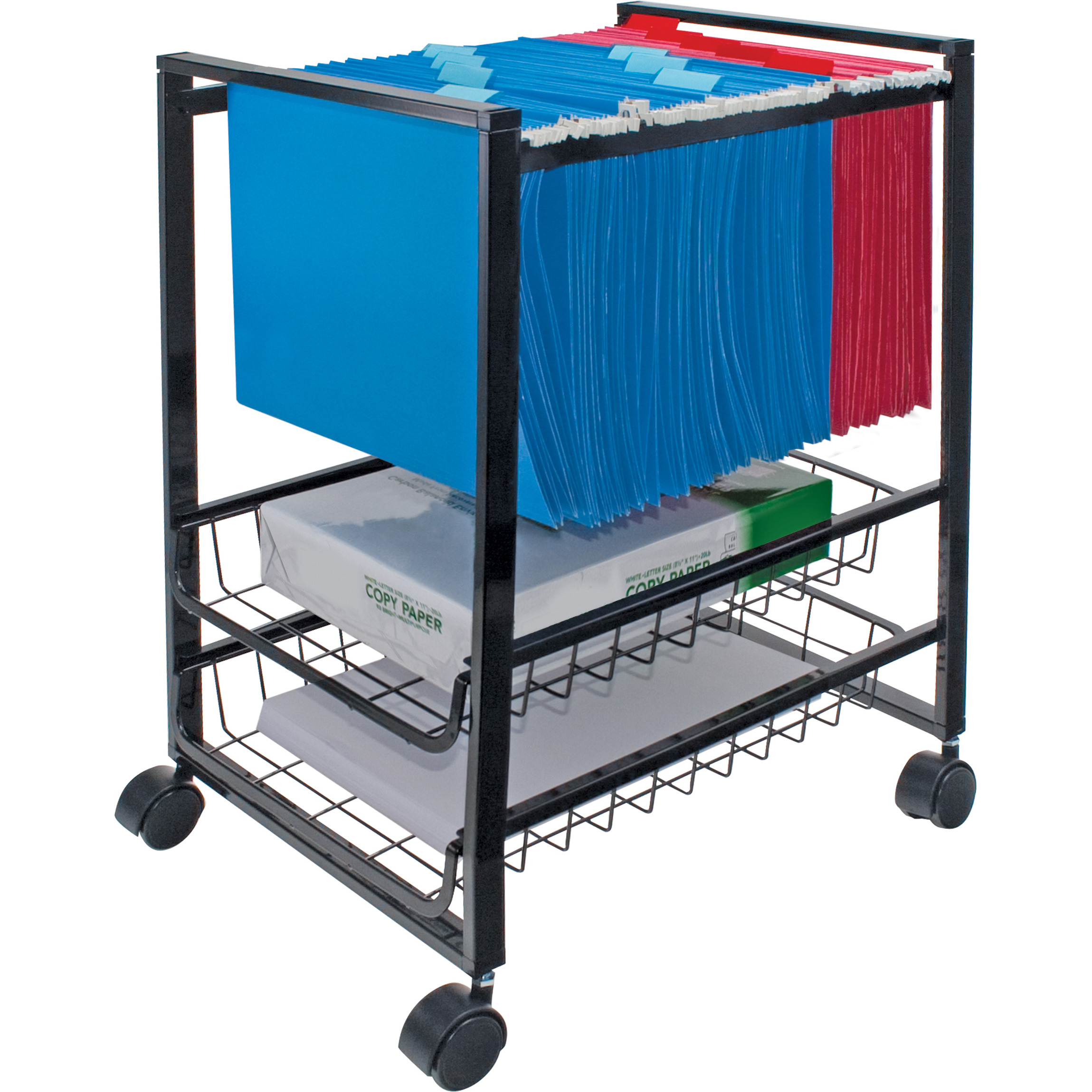 Mobile File Cart-Letter Size Suspension File, Black