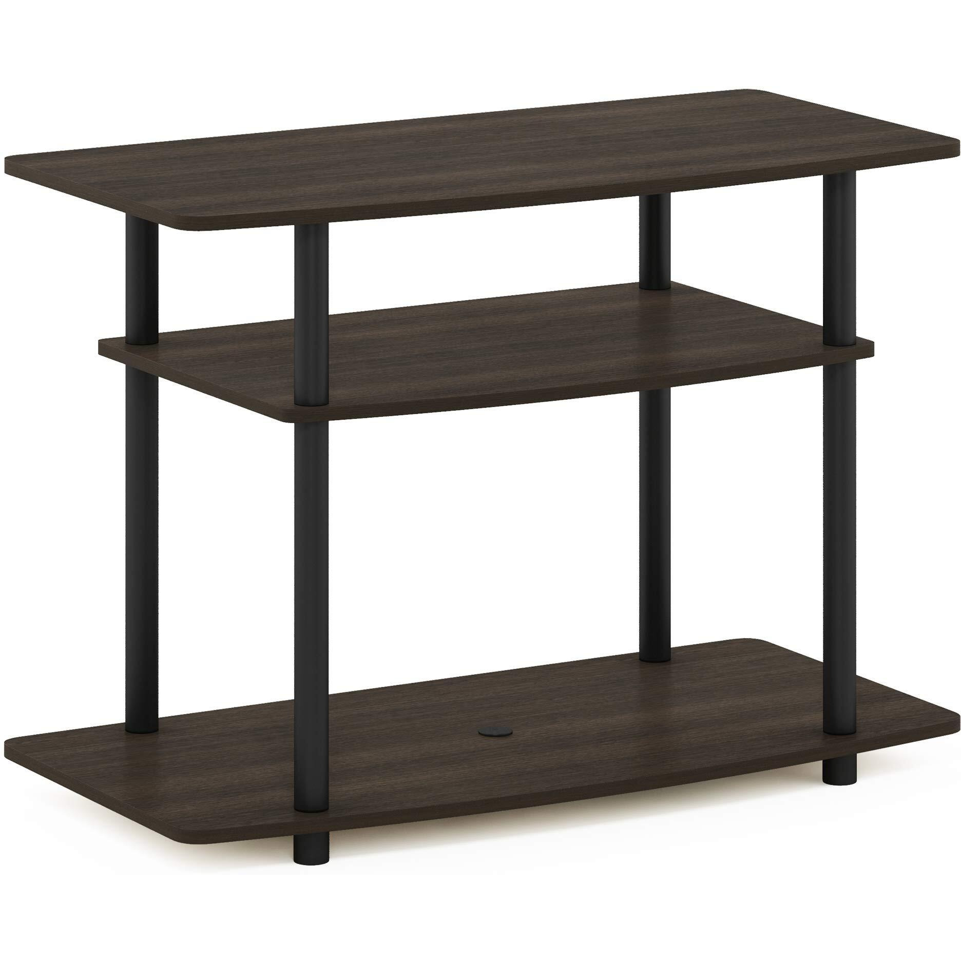 Furinno 13192DBR/BK Turn-N-Tube No Tools 3-Tier TV Stands