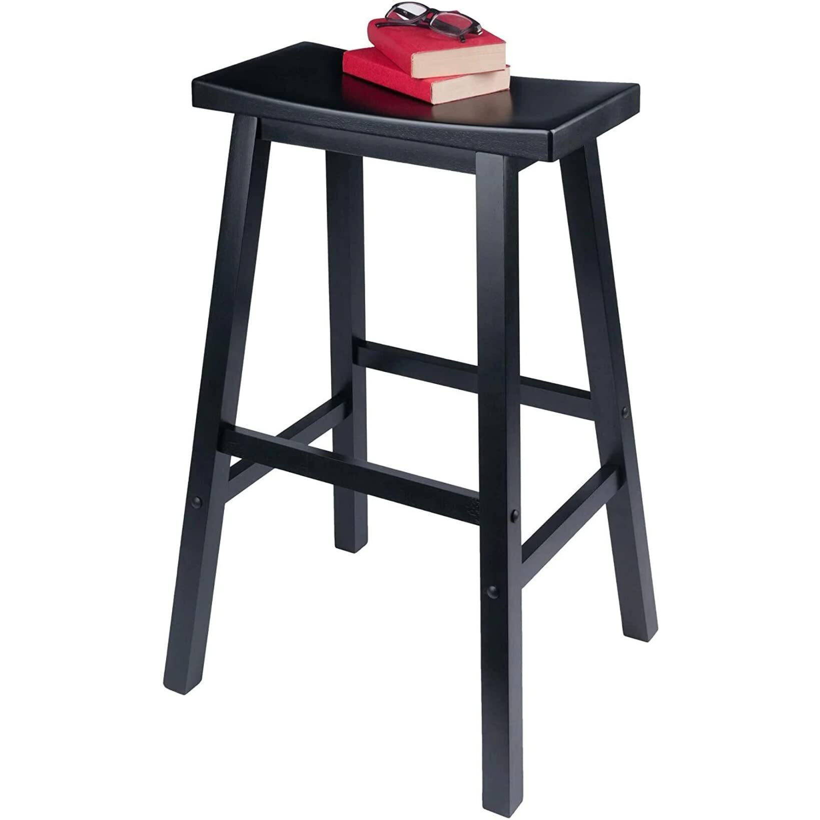 Satori Saddle Seat Bar Stool, Black