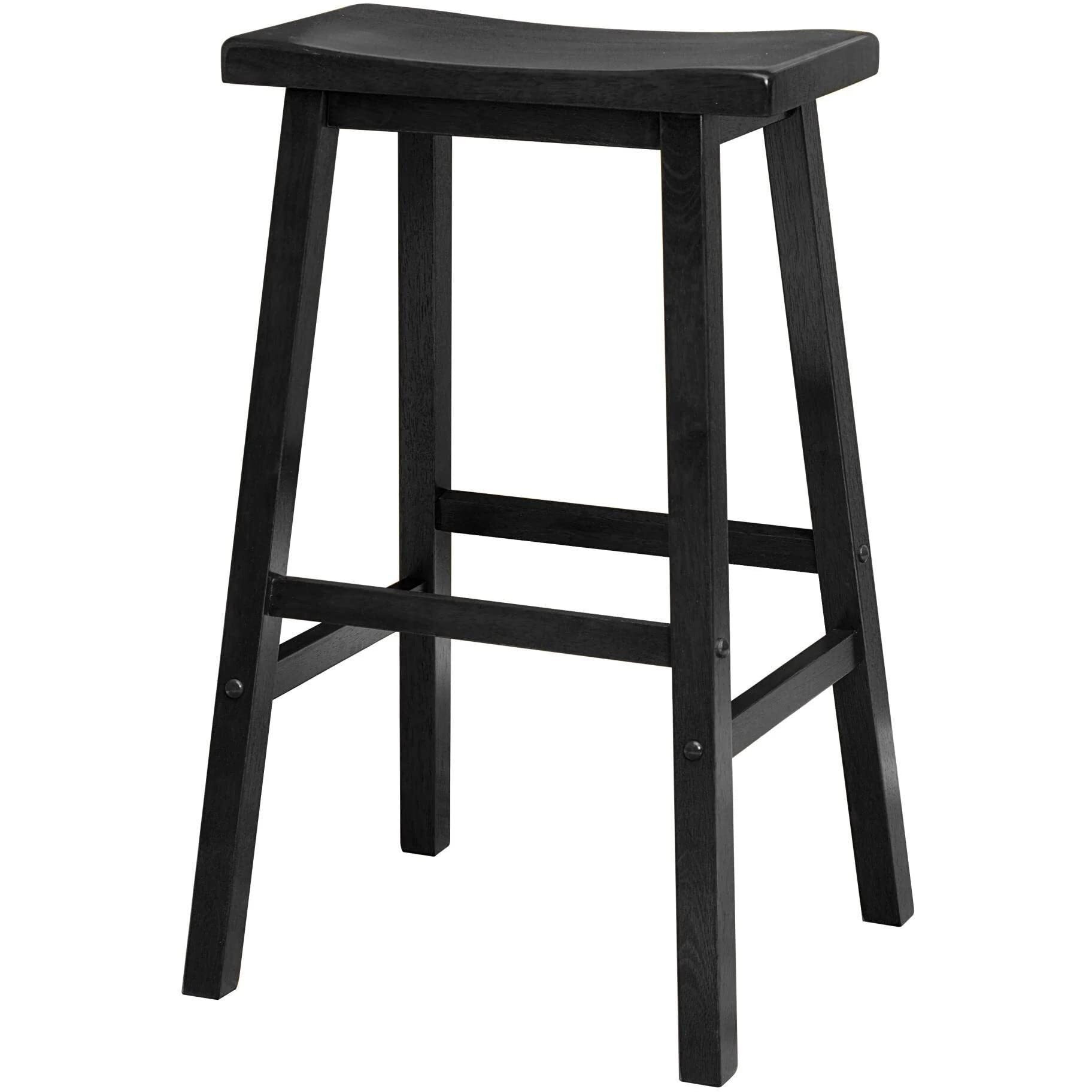 Satori Saddle Seat Bar Stool, Black