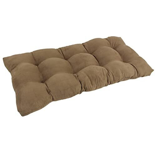 42-inch by 19-inch Squared Micro Suede Tufted Loveseat Cushion
