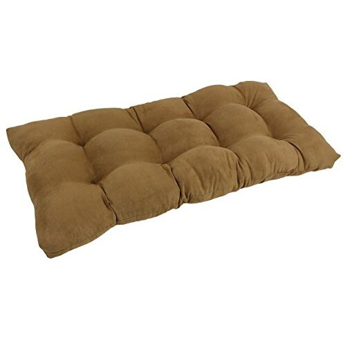 42-inch by 19-inch Squared Micro Suede Tufted Loveseat Cushion