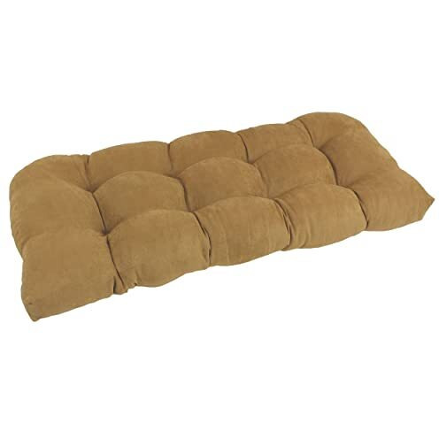42-inch by 19-inch U-Shaped Micro Suede Polyester Tufted Settee/Bench Cushion