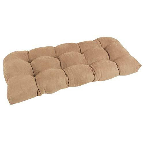 42-inch by 19-inch U-Shaped Micro Suede Polyester Tufted Settee/Bench Cushion