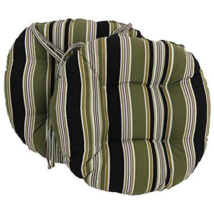 16-inch Outdoor Spun Polyester Tufted Chair Cushion (Set of 2)