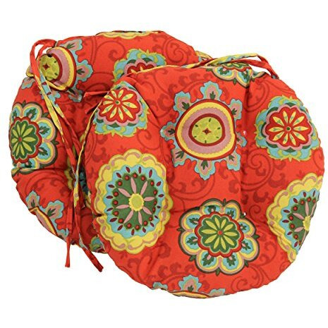 16-inch Outdoor Spun Polyester Tufted Chair Cushion (Set of 2)
