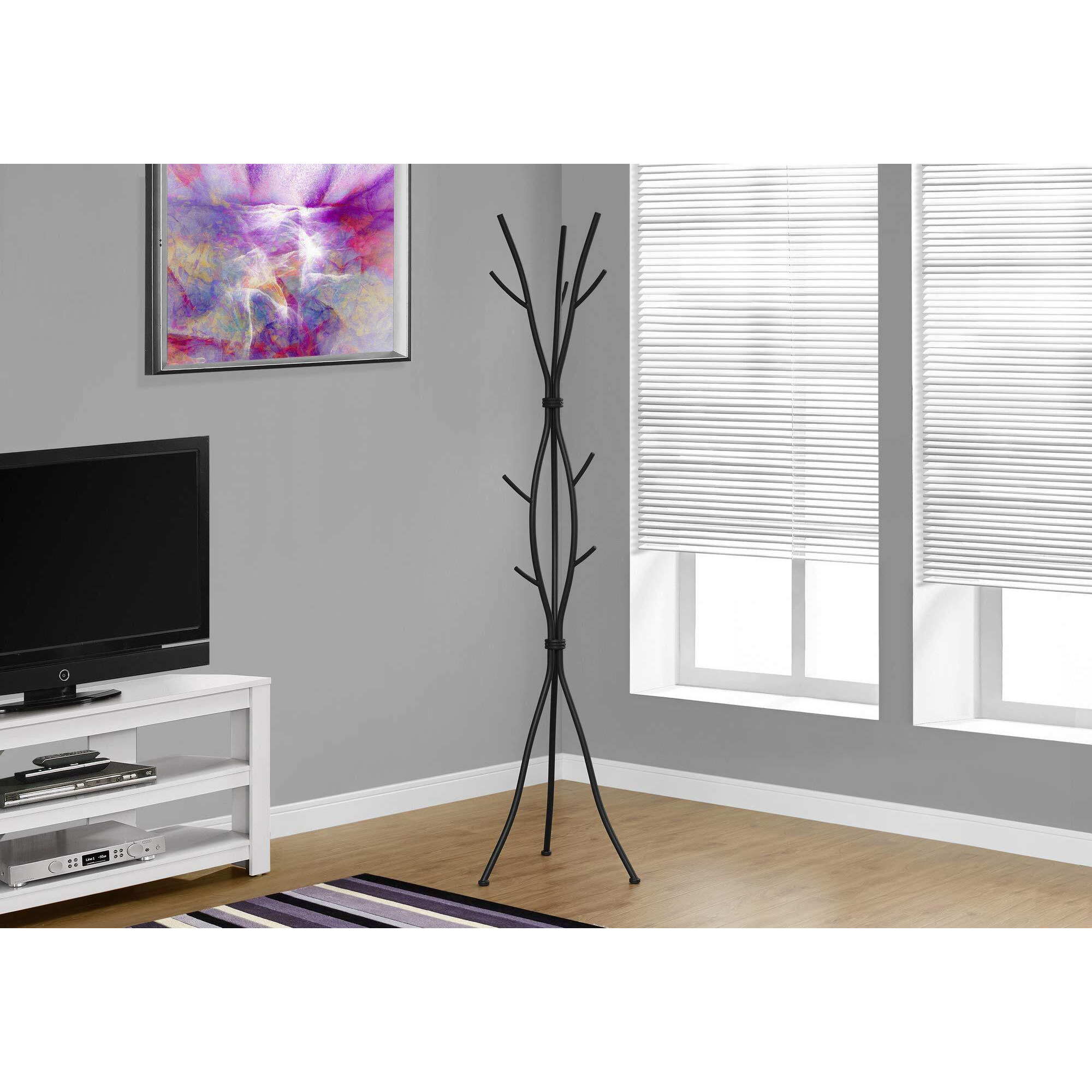 COAT RACK - 74&quotH / HAMMERED BLACK METAL