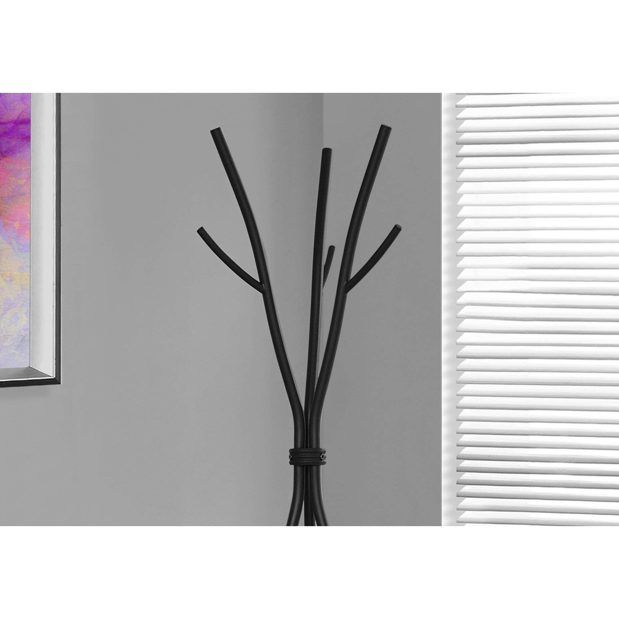 COAT RACK - 74&quotH / HAMMERED BLACK METAL