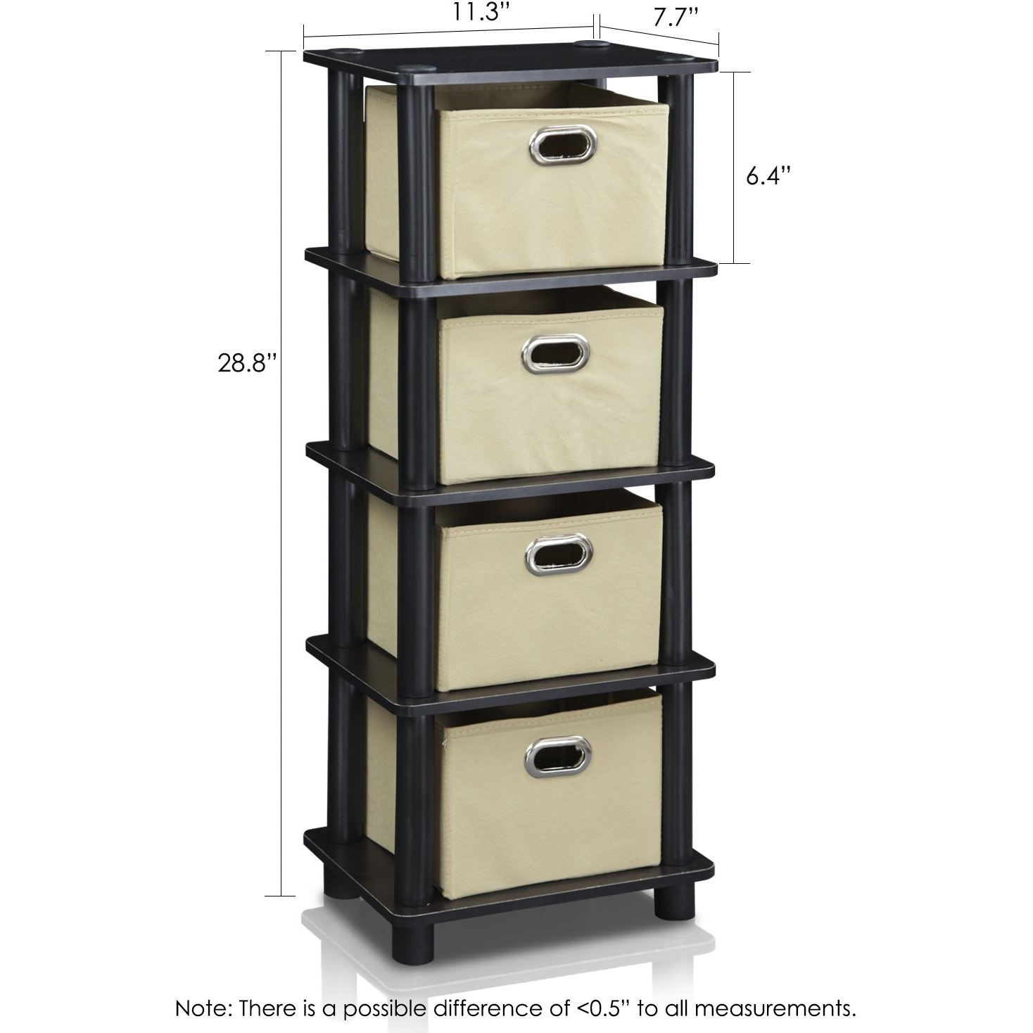 LACi 4-Bins System Rack, Espresso