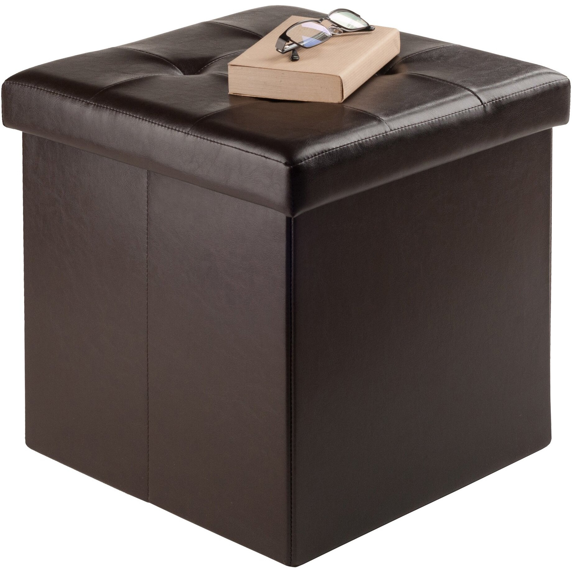 Ashford Square Storage Ottoman, Espresso