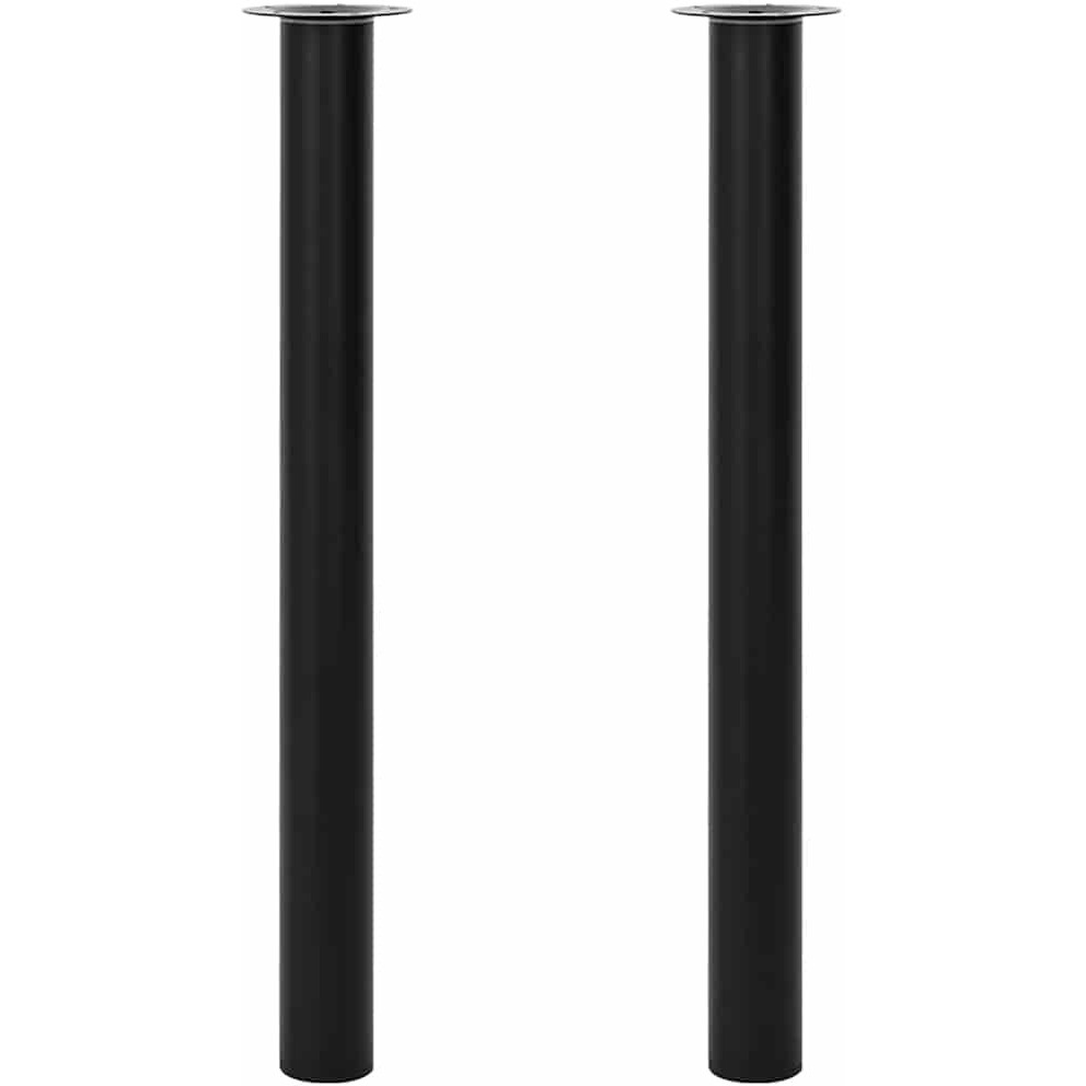 vidaXL 2 Telescopic Table Legs Black 28"-43.3"