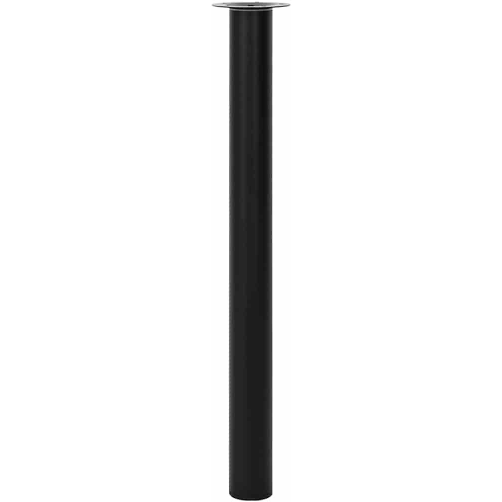 vidaXL 2 Telescopic Table Legs Black 28"-43.3"
