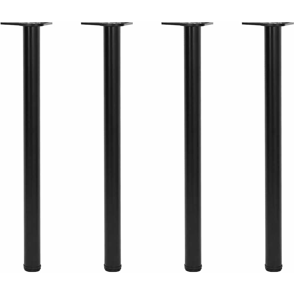 vidaXL 4 Height Adjustable Table Legs Black 34.3"