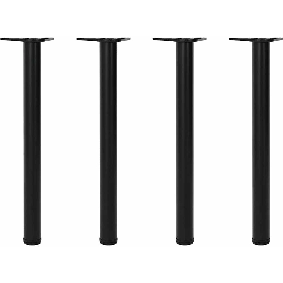 vidaXL 4 Height Adjustable Table Legs Black 28"