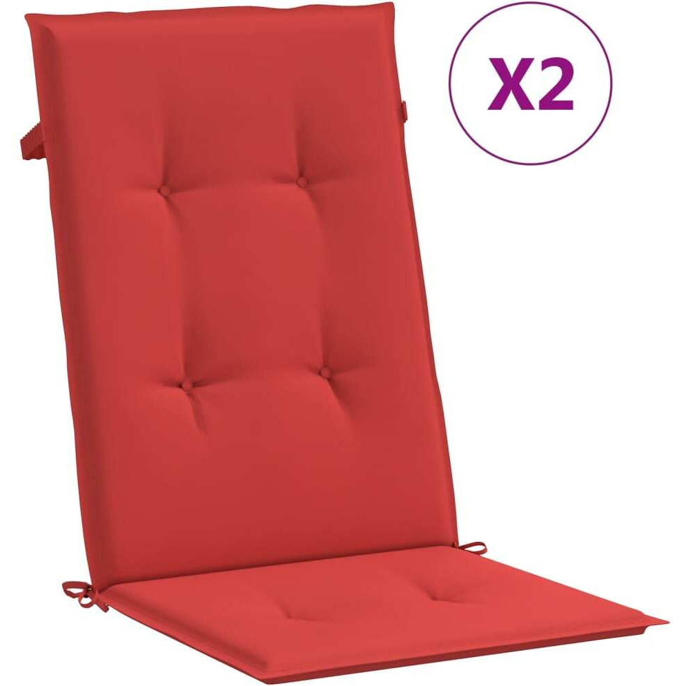vidaXL Garden Chair Cushions 2 pcs Red 47.2&quotx19.7&quotx1.2"
