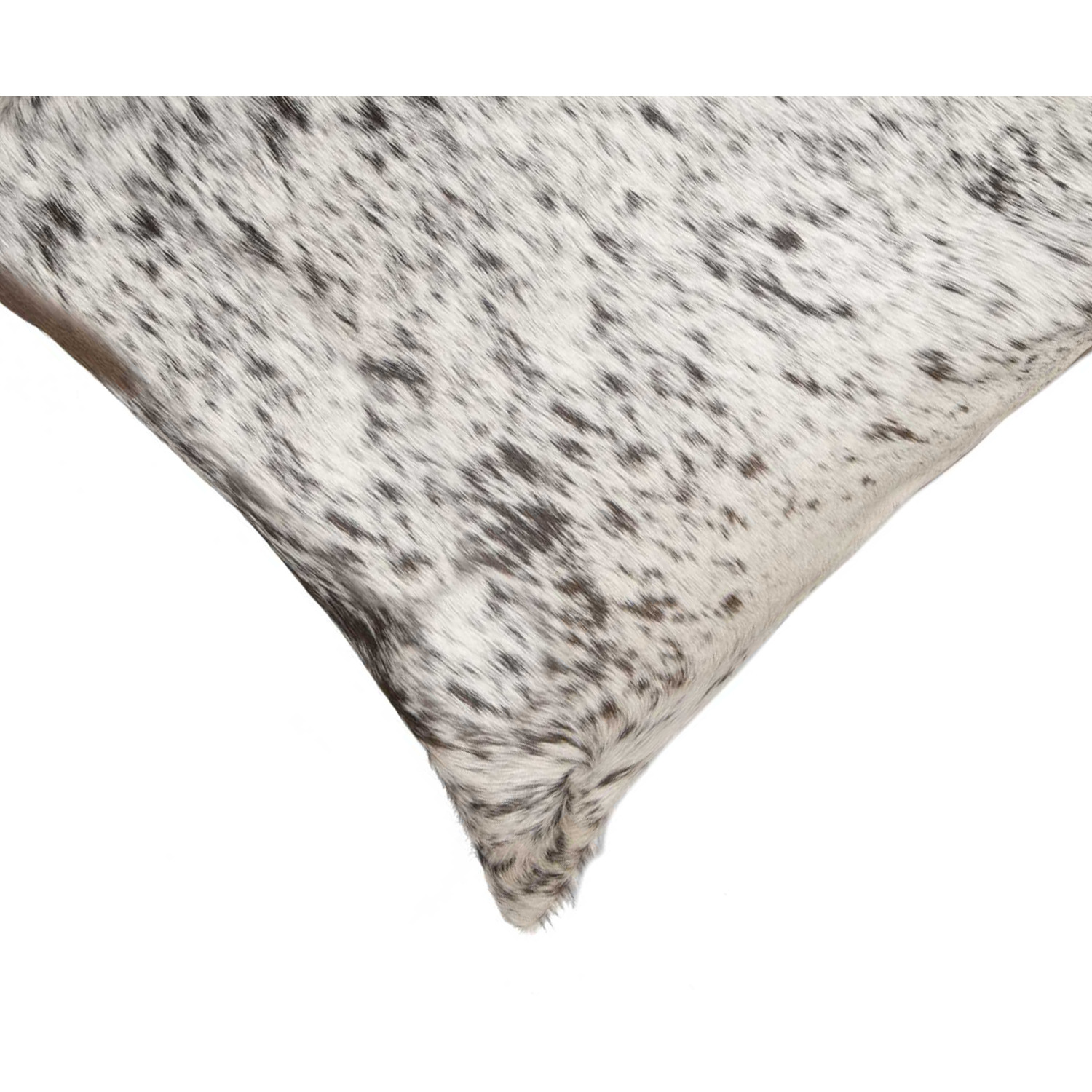 18" X 18" X 5" Salt And Pepper Gray And White Cowhide  Pillow