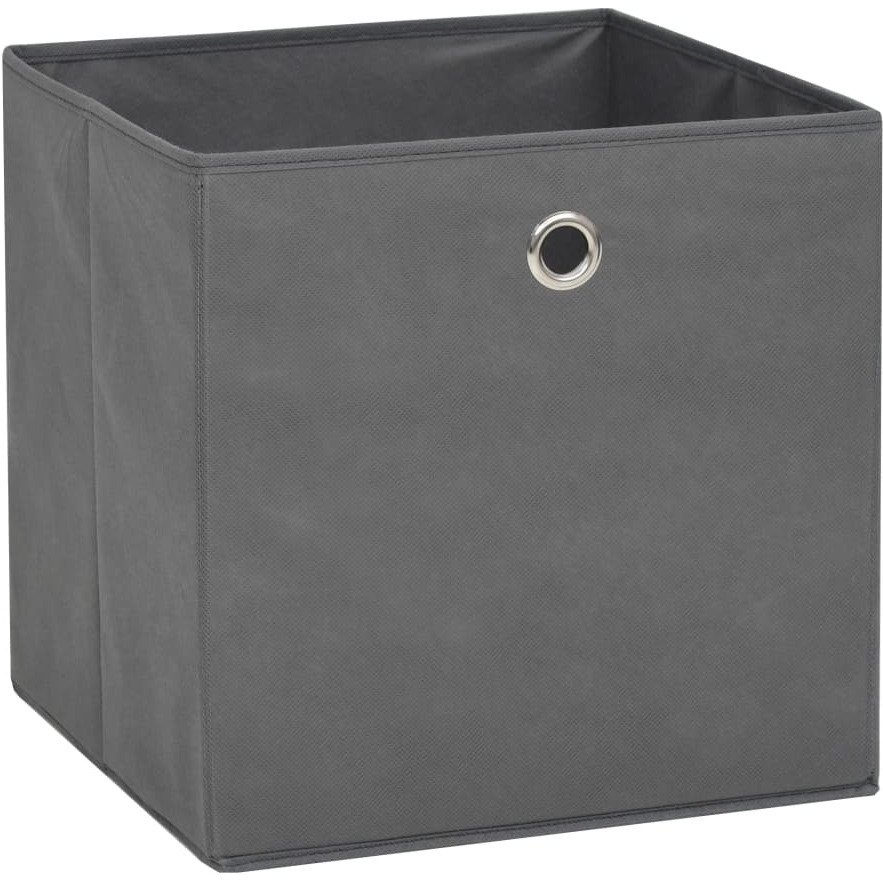 vidaXL Storage Boxes 4 pcs Non-woven Fabric 12.6&quotx12.6&quotx12.6" Gray