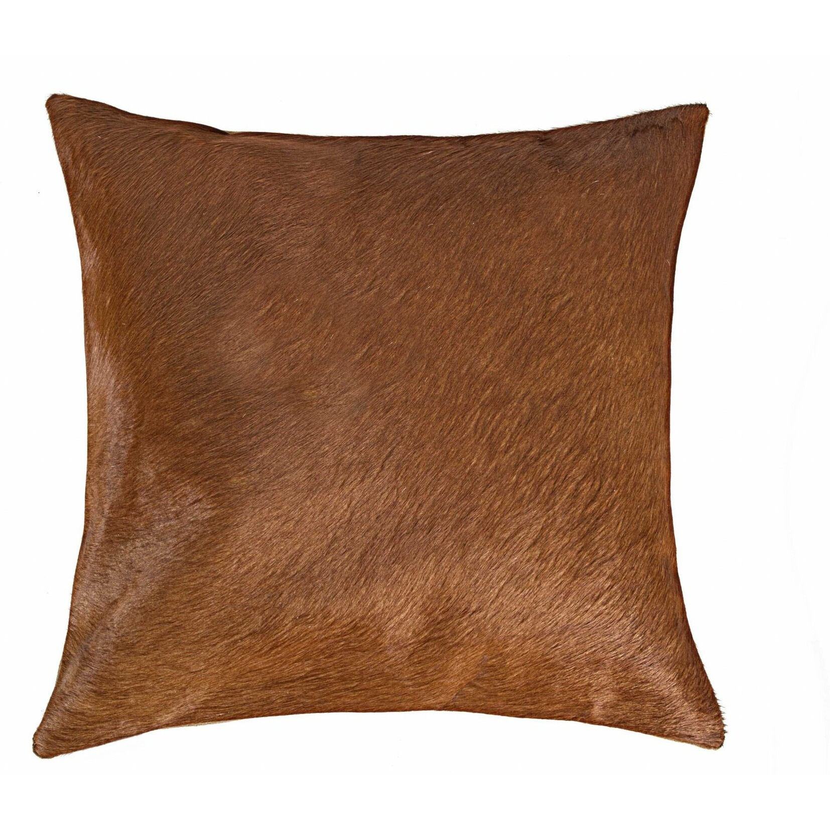 18" X 18" X 5" Brown Cowhide  Pillow